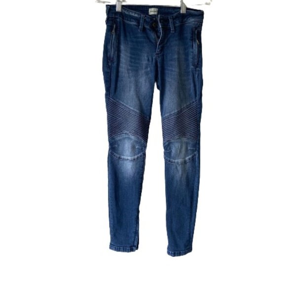 Sneak Peek Denim - Sneak Peek Zip Moto Biker Low Rise Skinny Jeans